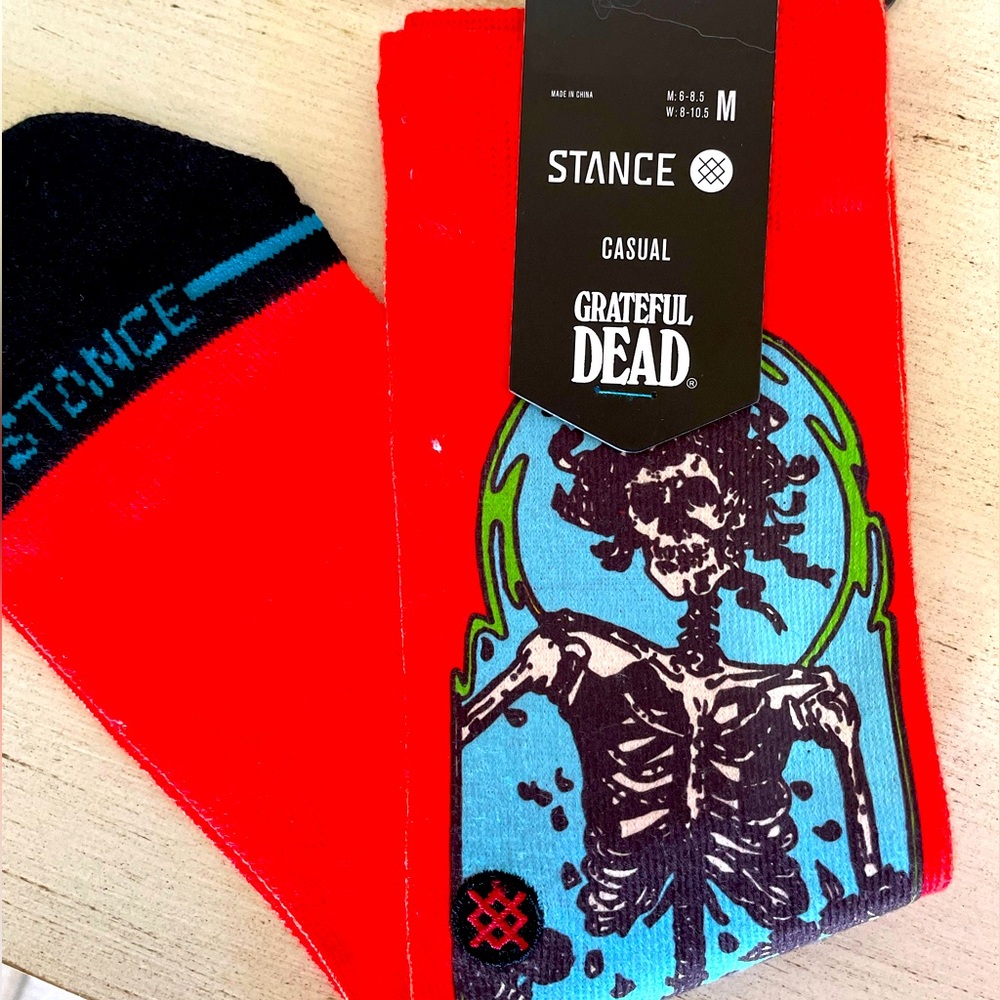 STANCE GRATEFUL DEAD CREW SOCKS SZ MED NEW
